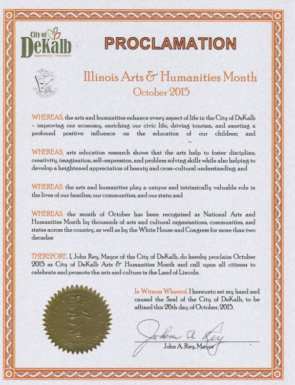 DeKalb Arts Proclamation